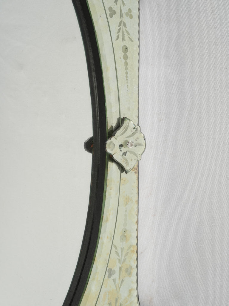 Charming Traditional Venetian Glass Shelled Mirror