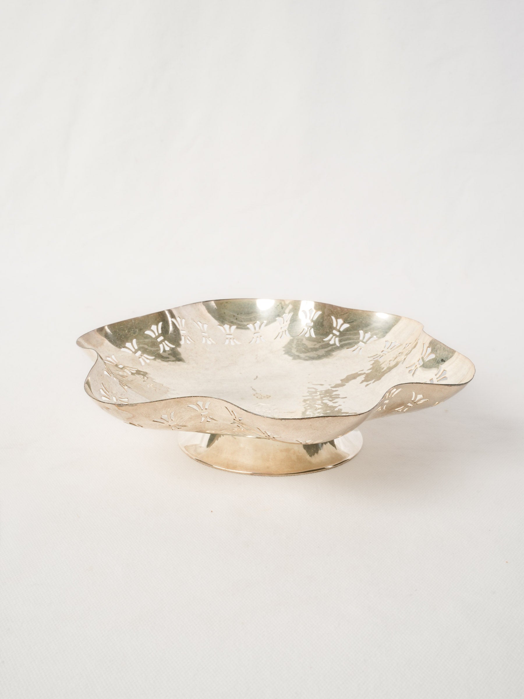 Art Deco Silver Dish with P Monogram