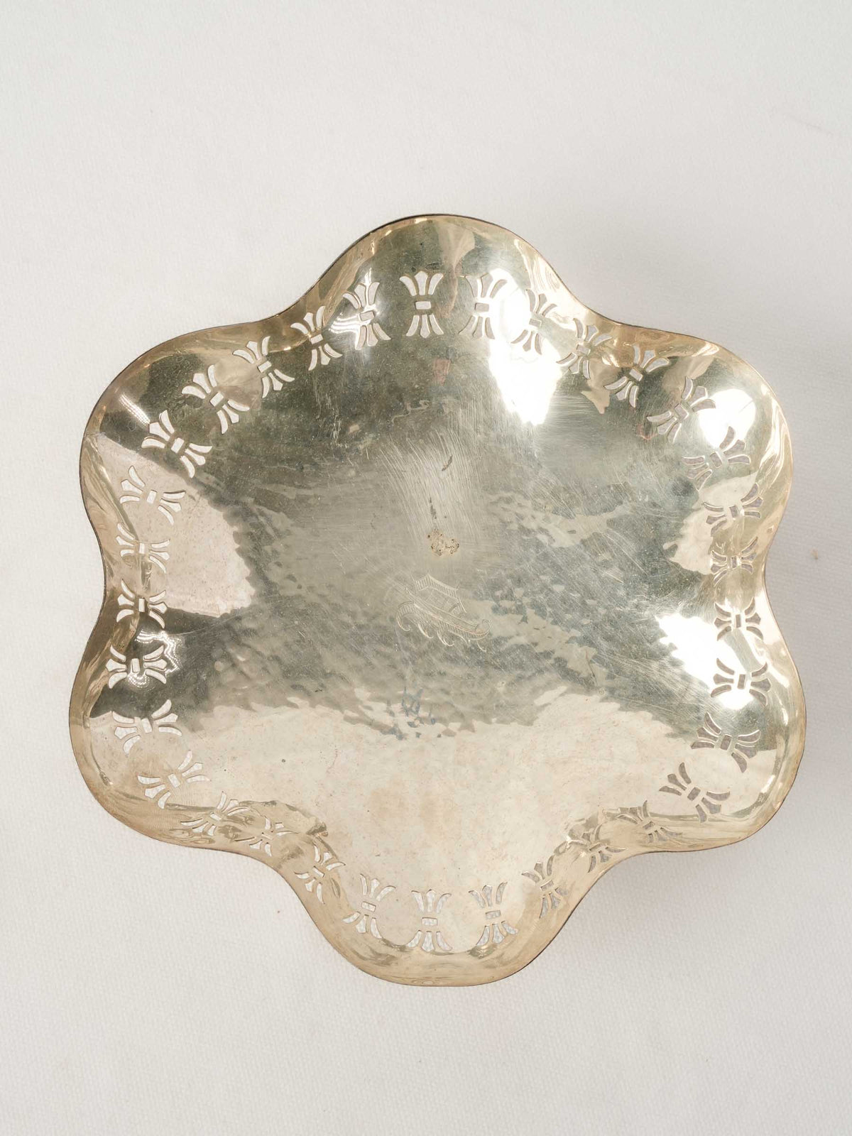 Art Deco Silver Dish with P Monogram