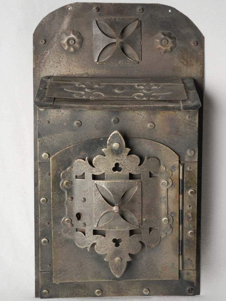 Patina-rich handcrafted wall-mounted box  