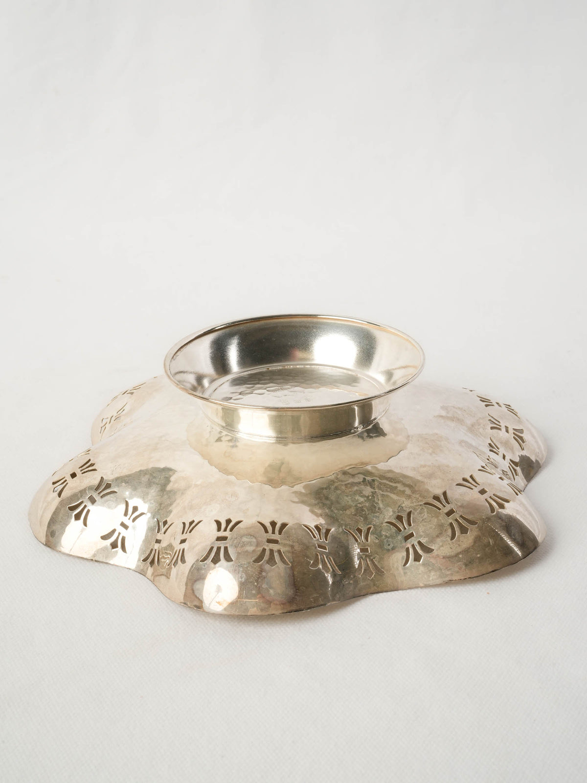 Art Deco Silver Dish with P Monogram