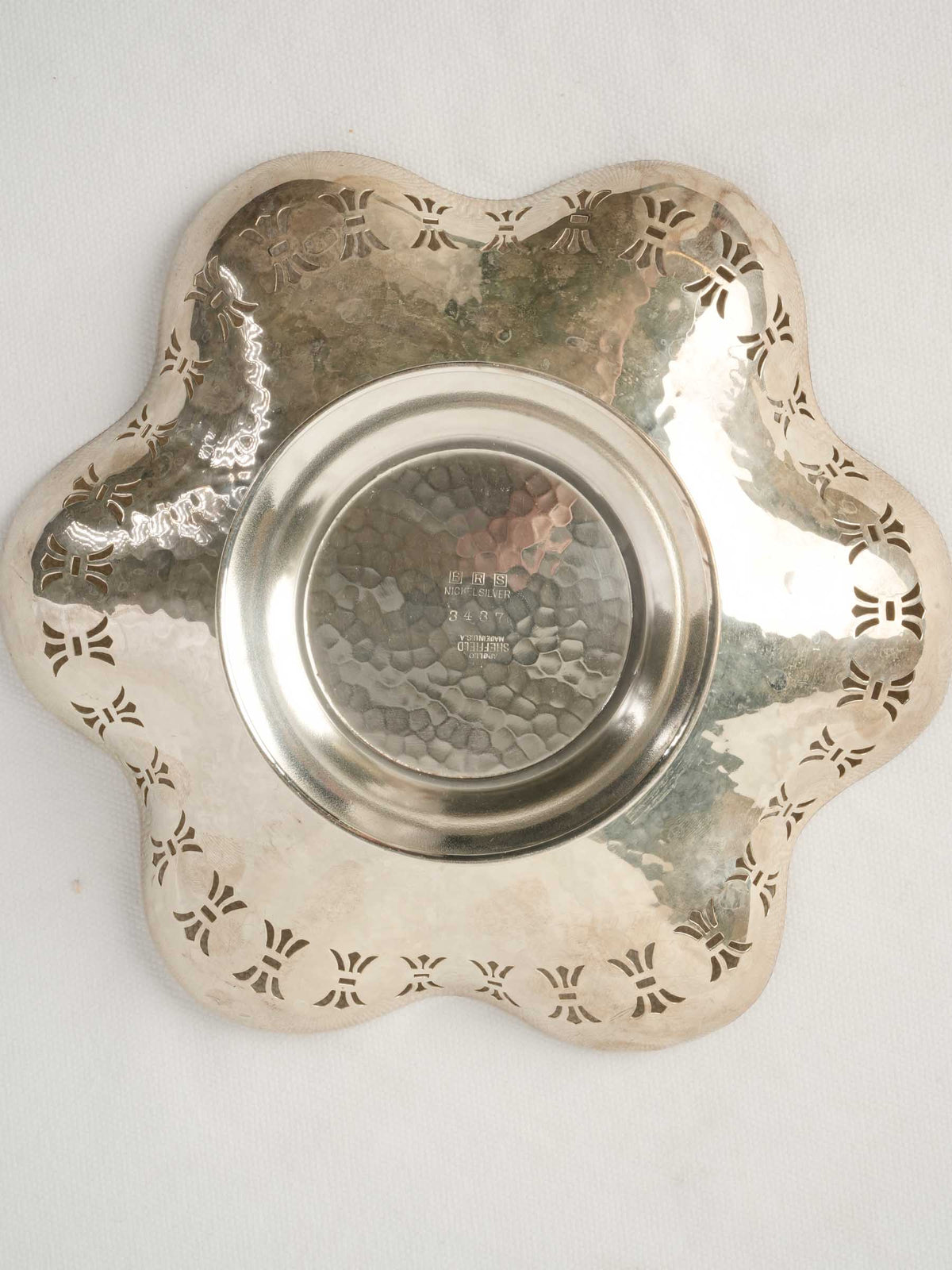 Art Deco Silver Dish with P Monogram
