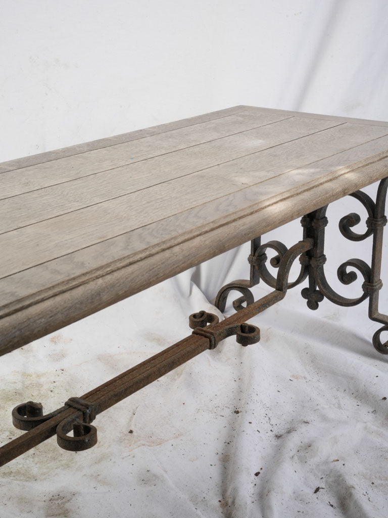 Classic retro wooden bench