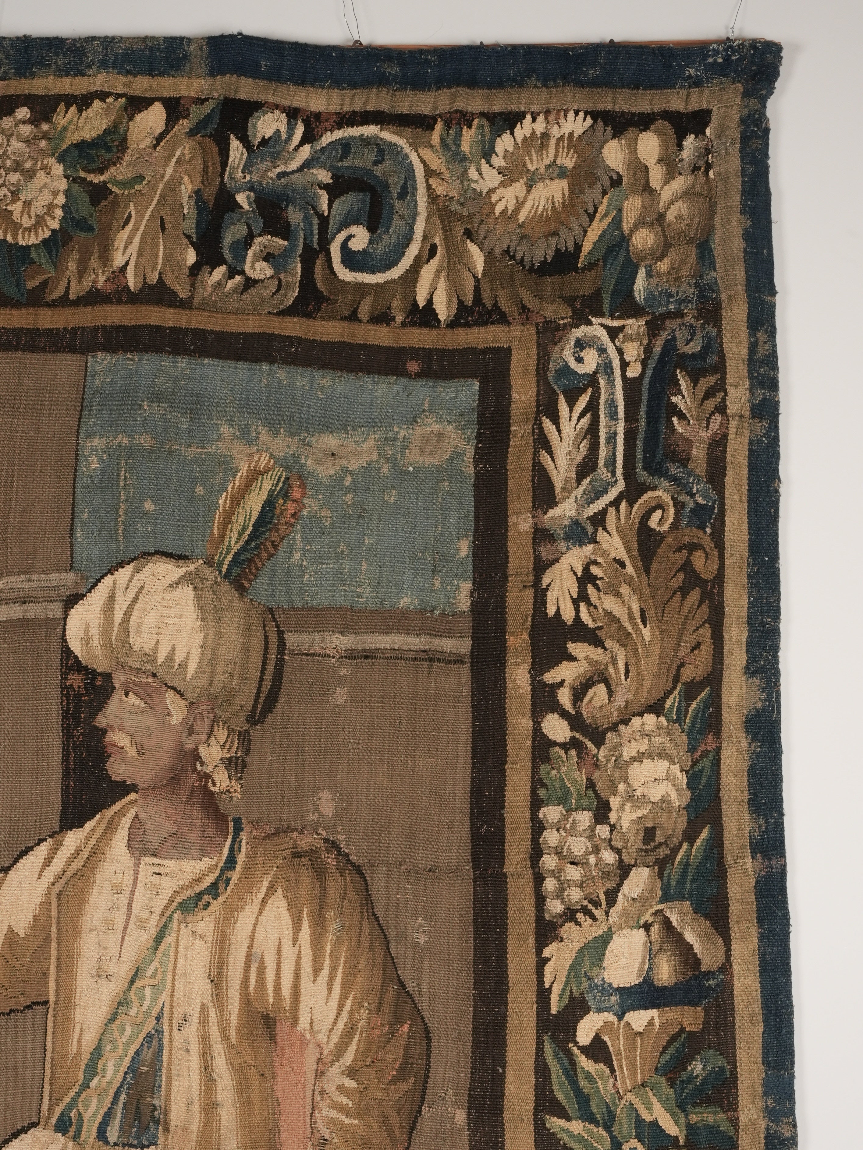 Decorative old Aubusson tapestry