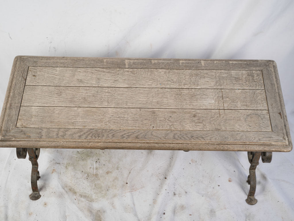 Mid-century French ironwork bench
