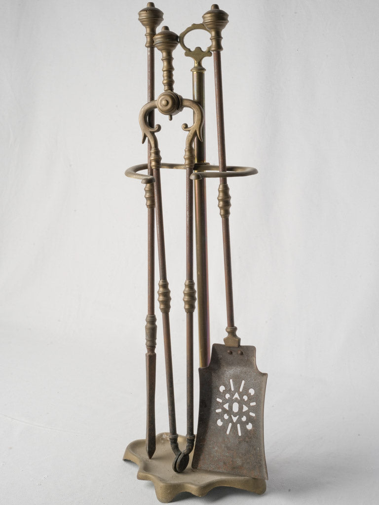 Aged brass and steel tools