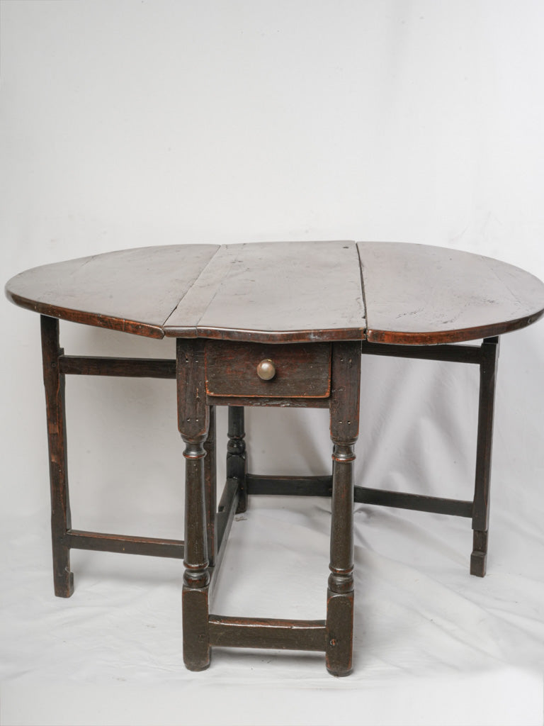 Vintage oval walnut dining table