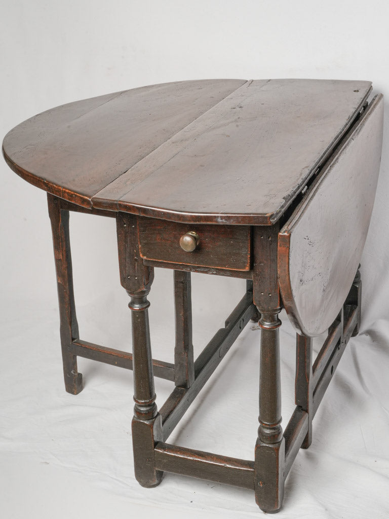 Antique dark patina walnut table
