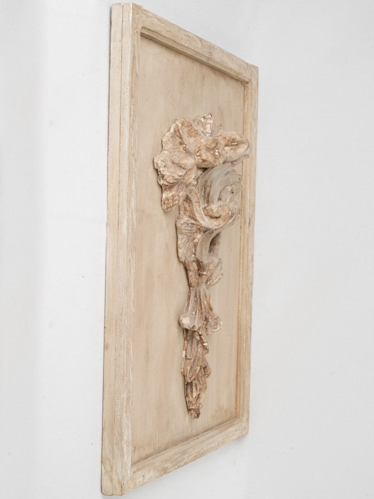 Classic French boiserie, aged, stucco 