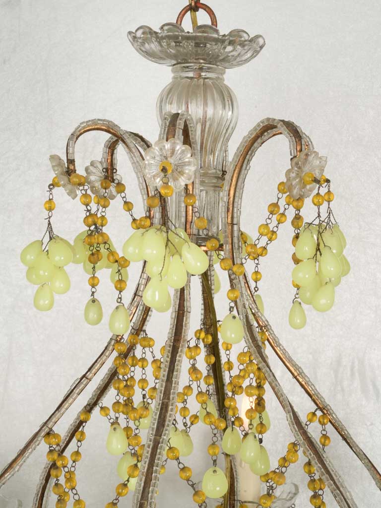 Vintage auraline adorned ceiling chandelier