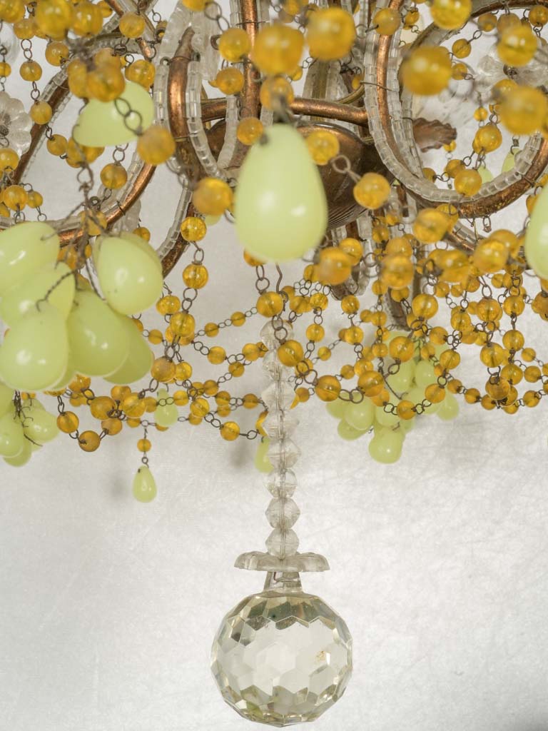 Unique citrus-colored Italian chandelier