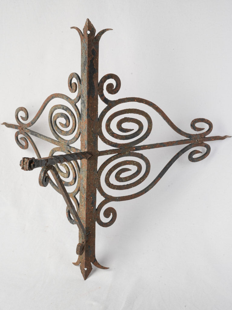Antique ornate wrought iron bracket