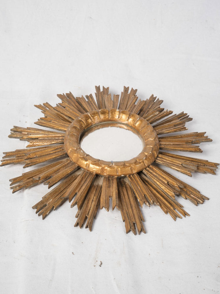 Vintage French convex glass mirror  