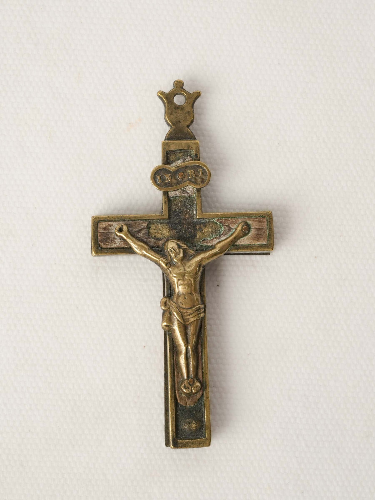 Antique Bronze Devotional Crucifix