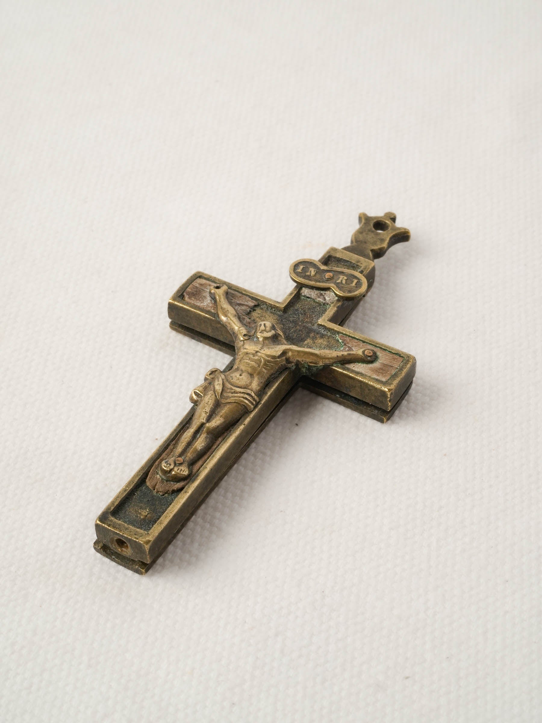 Antique Bronze Devotional Crucifix