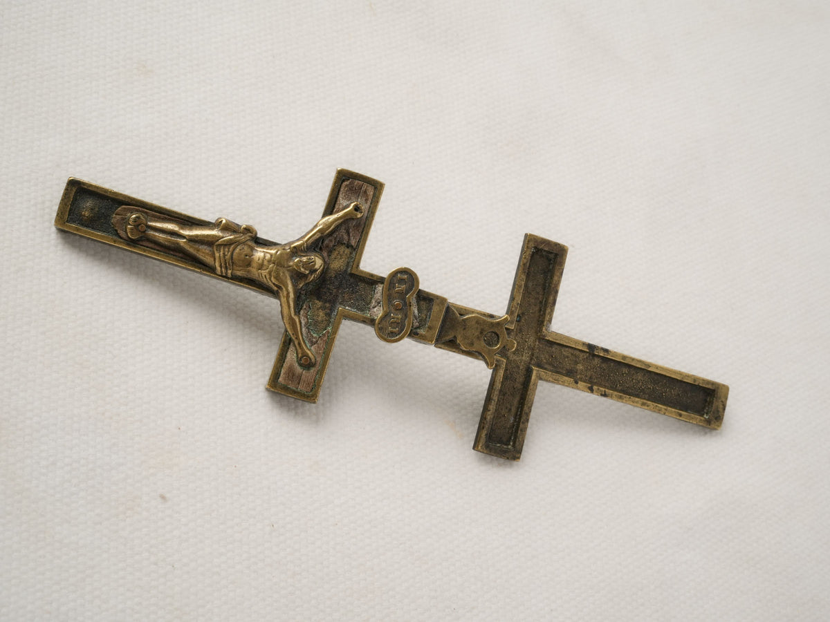 Antique Bronze Devotional Crucifix