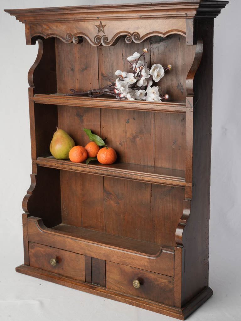 Antique walnut Provençal estanier