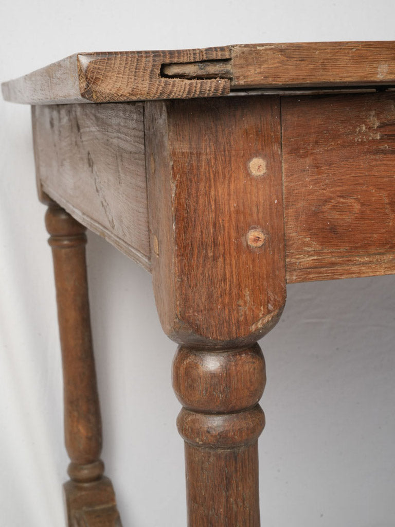Time-softened patina farm table  