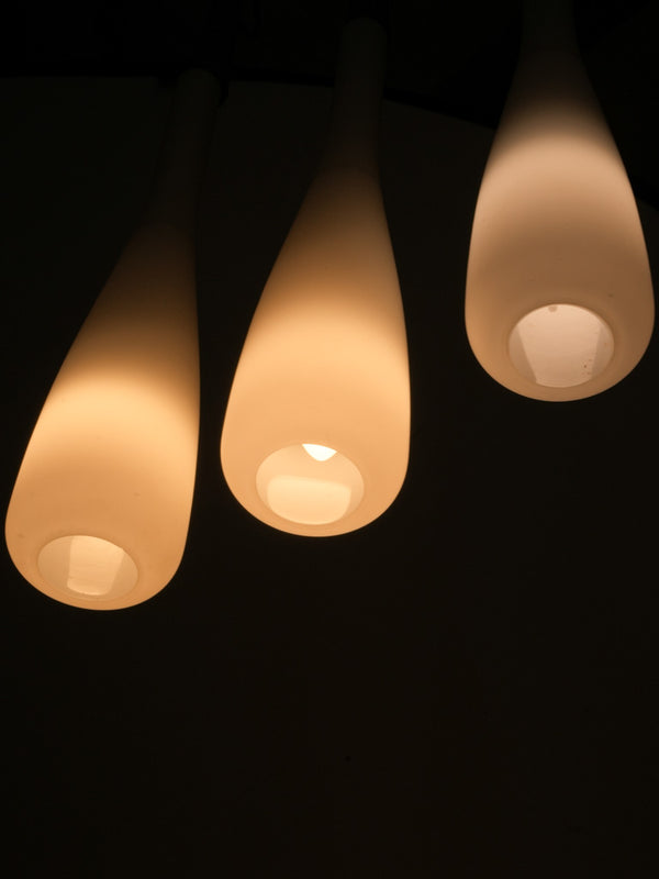 Triple Drop Ceiling Lamp - Uno & Östen Kristiansson for Luxus, Sweden 33½"