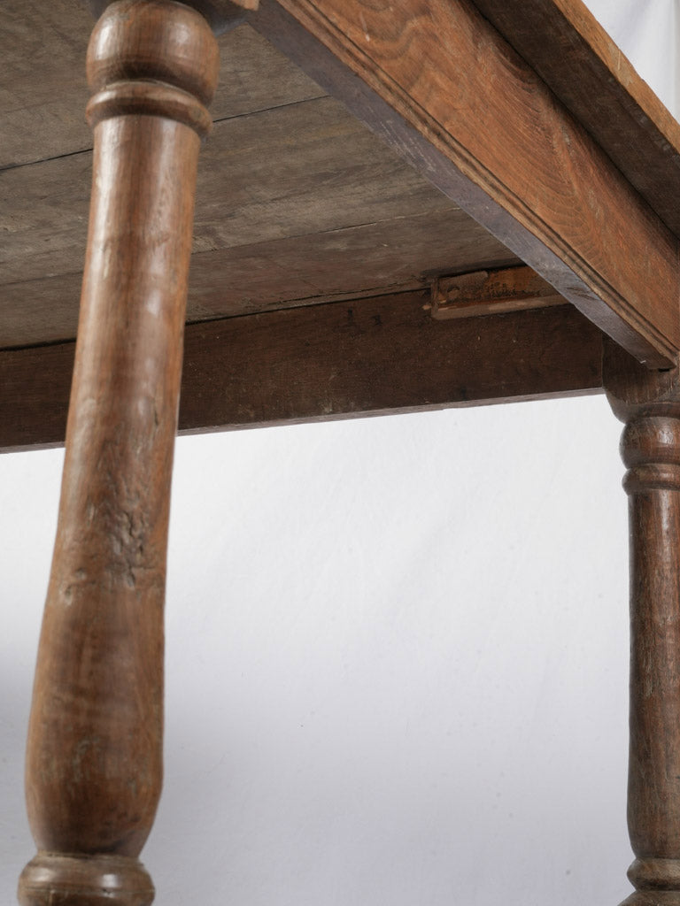 Textured walnut surface wooden table  