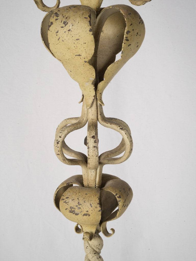 Late 19th-Century Wrought-Iron Five-Light Floor Candelabrum - 74¾"