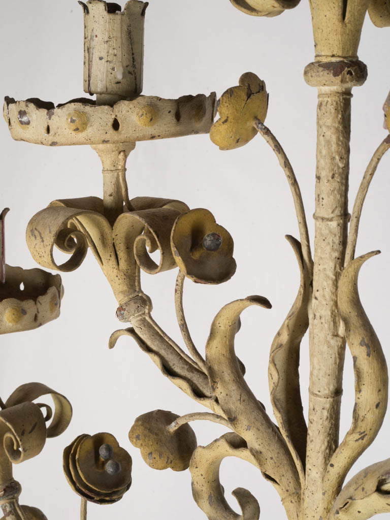 Late 19th-Century Wrought-Iron Five-Light Floor Candelabrum - 74¾"