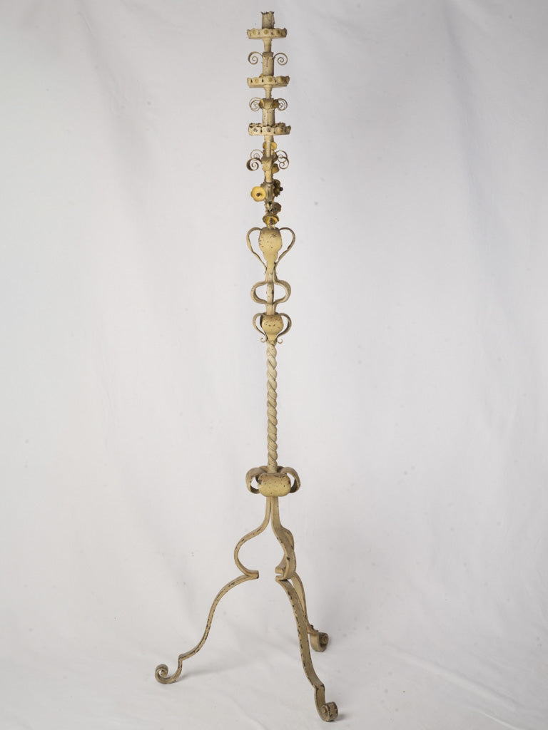 Late 19th-Century Wrought-Iron Five-Light Floor Candelabrum - 74¾"