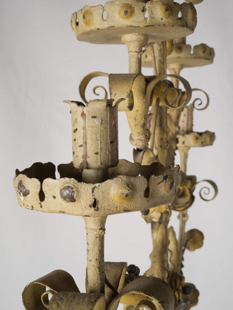 Late 19th-Century Wrought-Iron Five-Light Floor Candelabrum - 74¾"