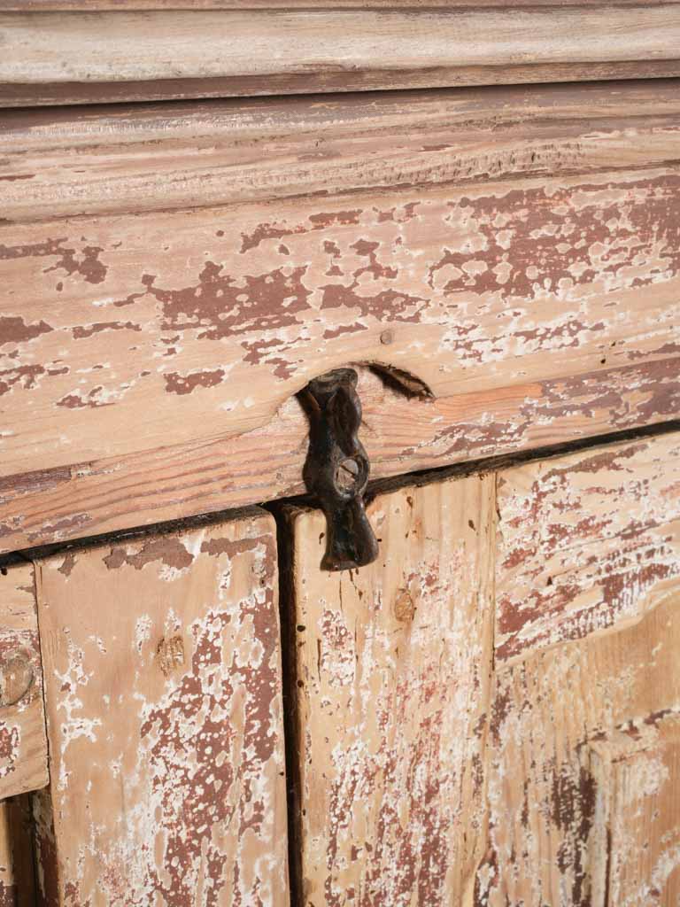 Antiqued surface fluted French cabinet  