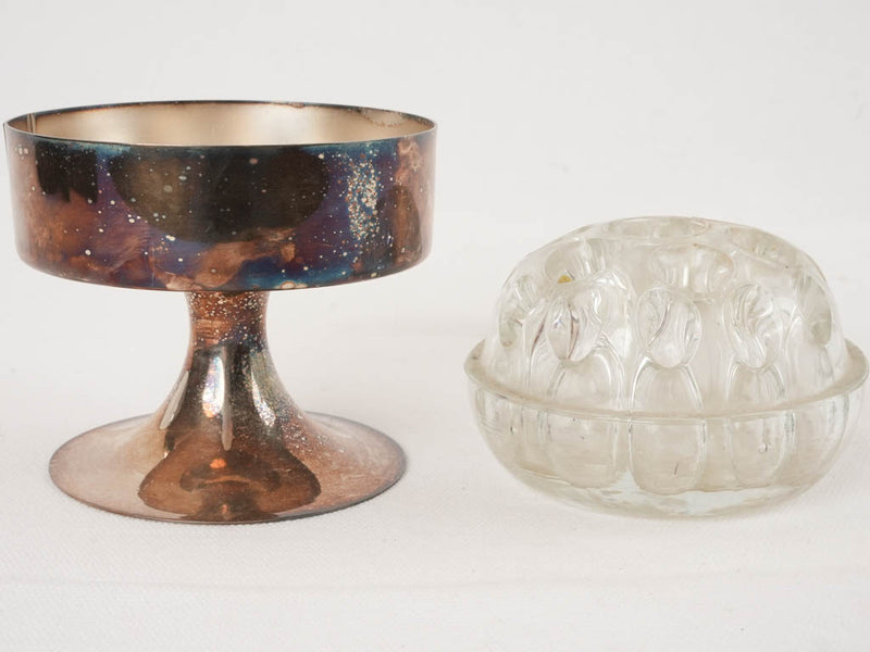 Mid-century silver glass vase elegance