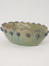 Oval handmade terracotta bowl 11½"