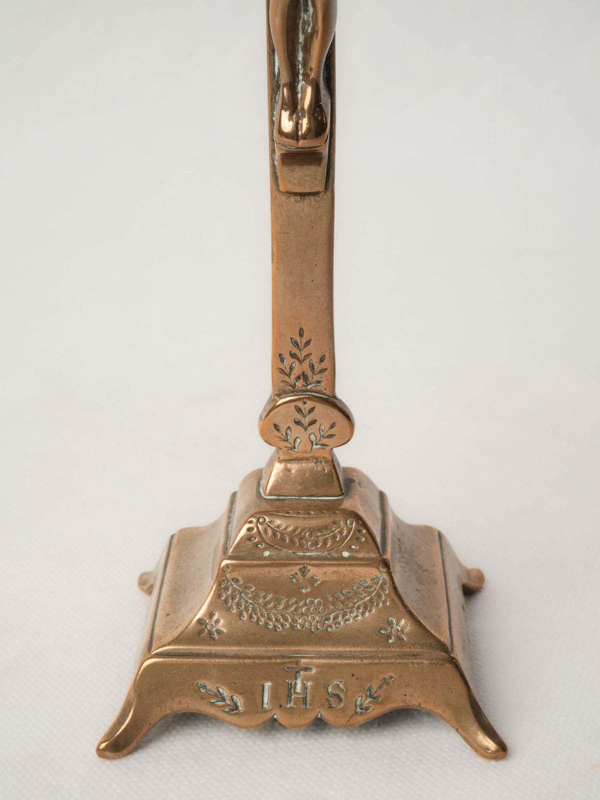 18th-Century Jansenist Brass Standing Crucifix