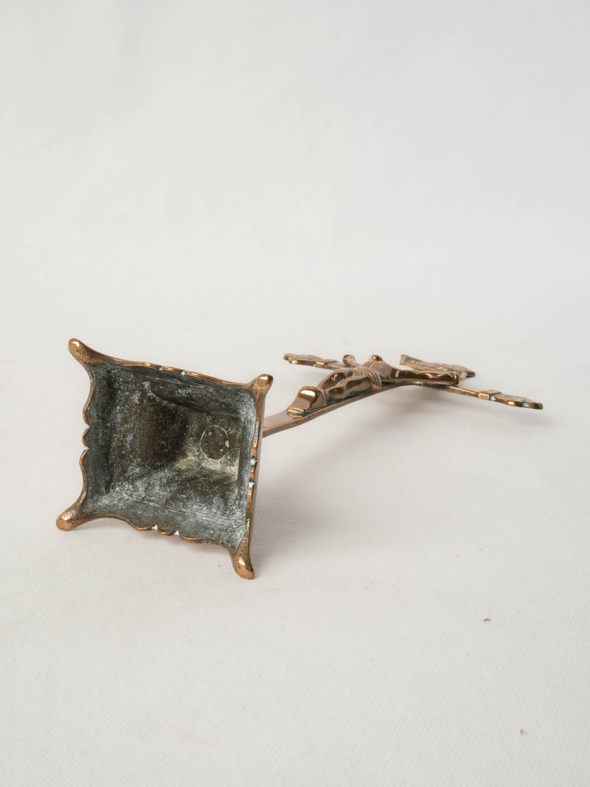 18th-Century Jansenist Brass Standing Crucifix