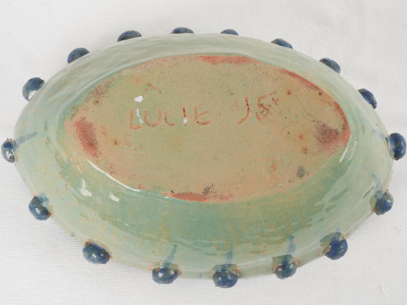 Oval handmade terracotta bowl 11½"