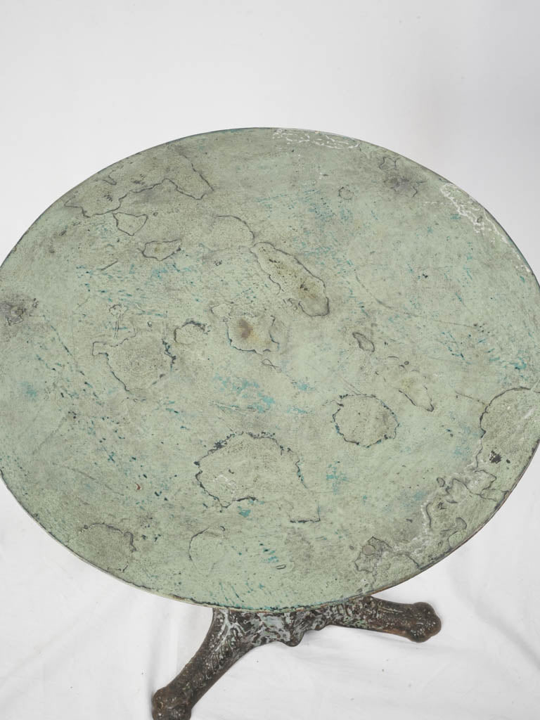 Decorative tri-form base café table  
