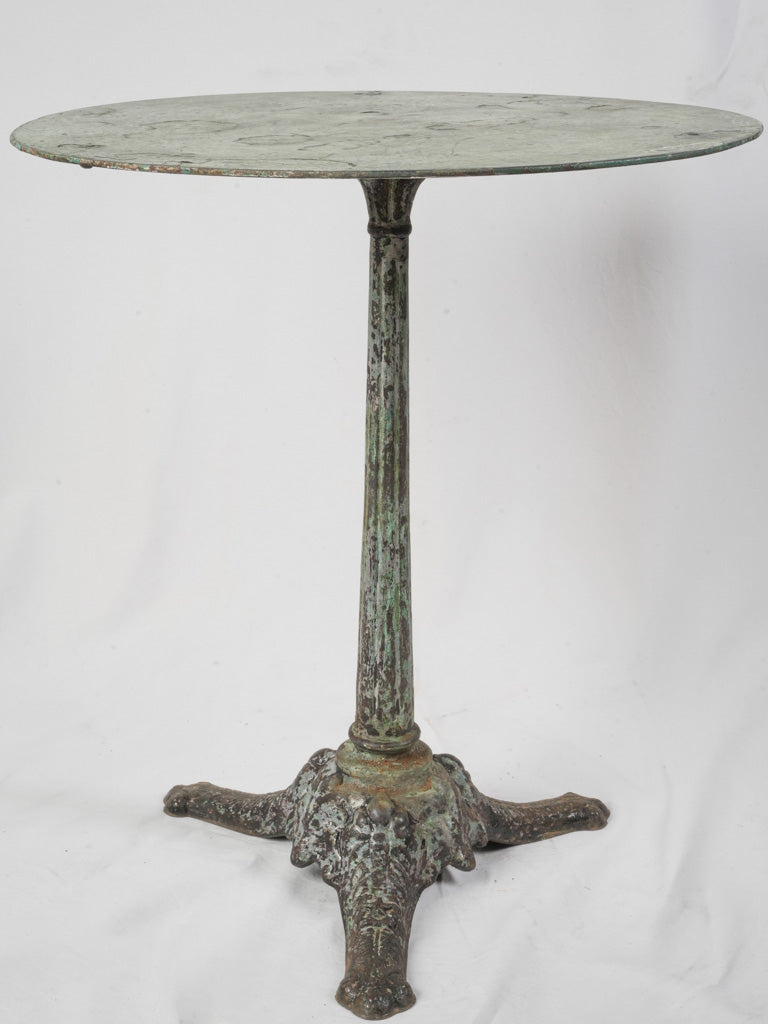 Rustic verdigris patina guéridon  