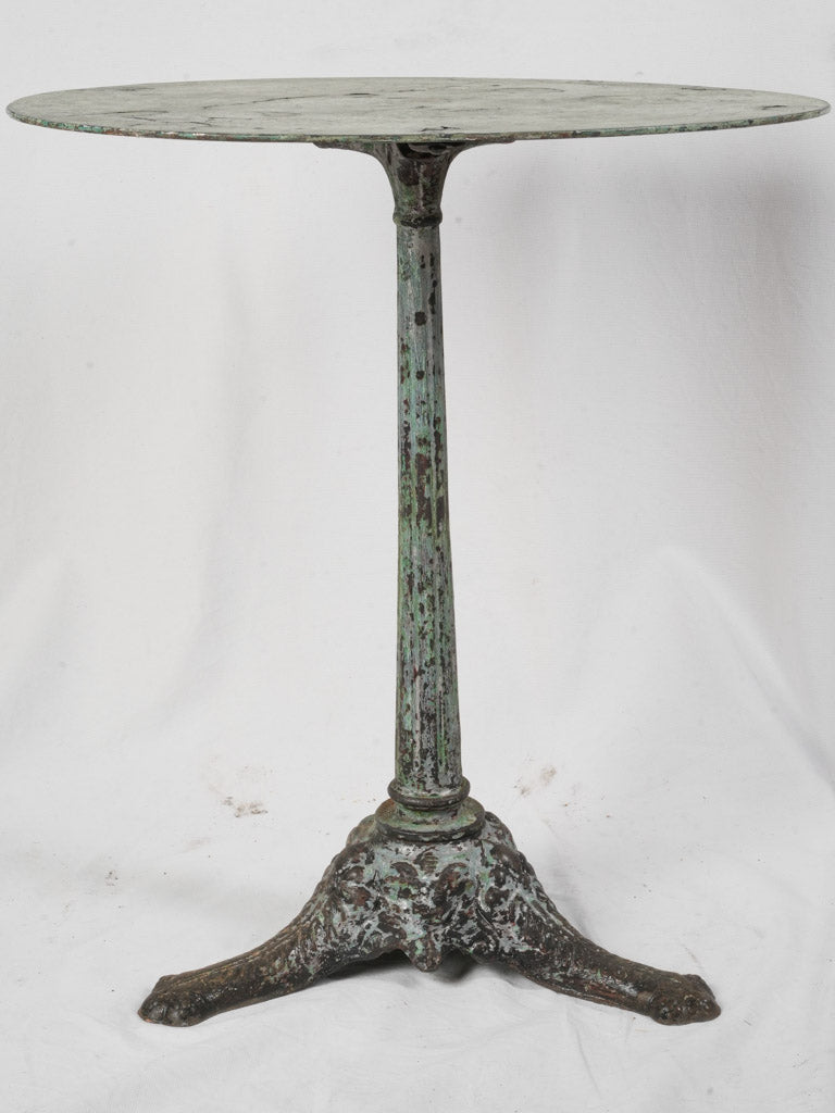 Weathered sage green bistro table  