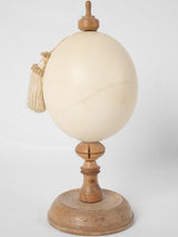 Vintage French ostrich egg sculpture