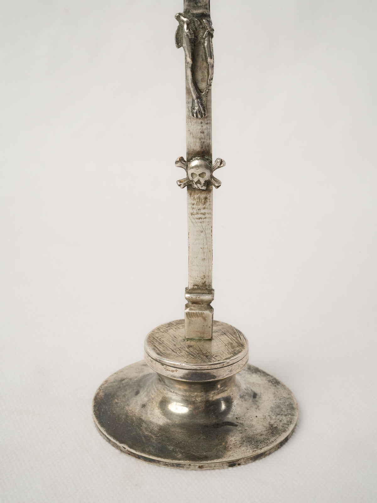 19th-Century French Standing Crucifix - Silver