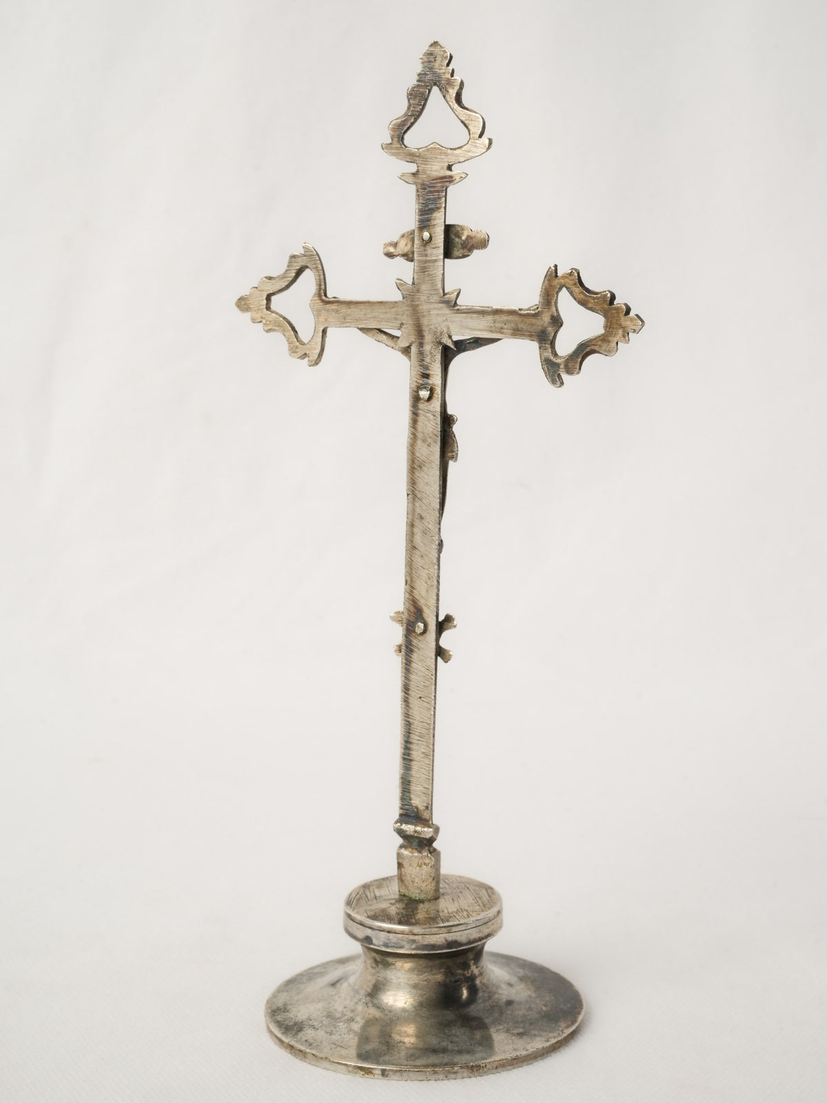 19th-Century French Standing Crucifix - Silver