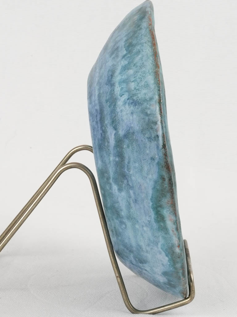 Turquoise ceramic bowl / vide poche 8¼"