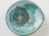 Turquoise ceramic bowl / vide poche 8¼"