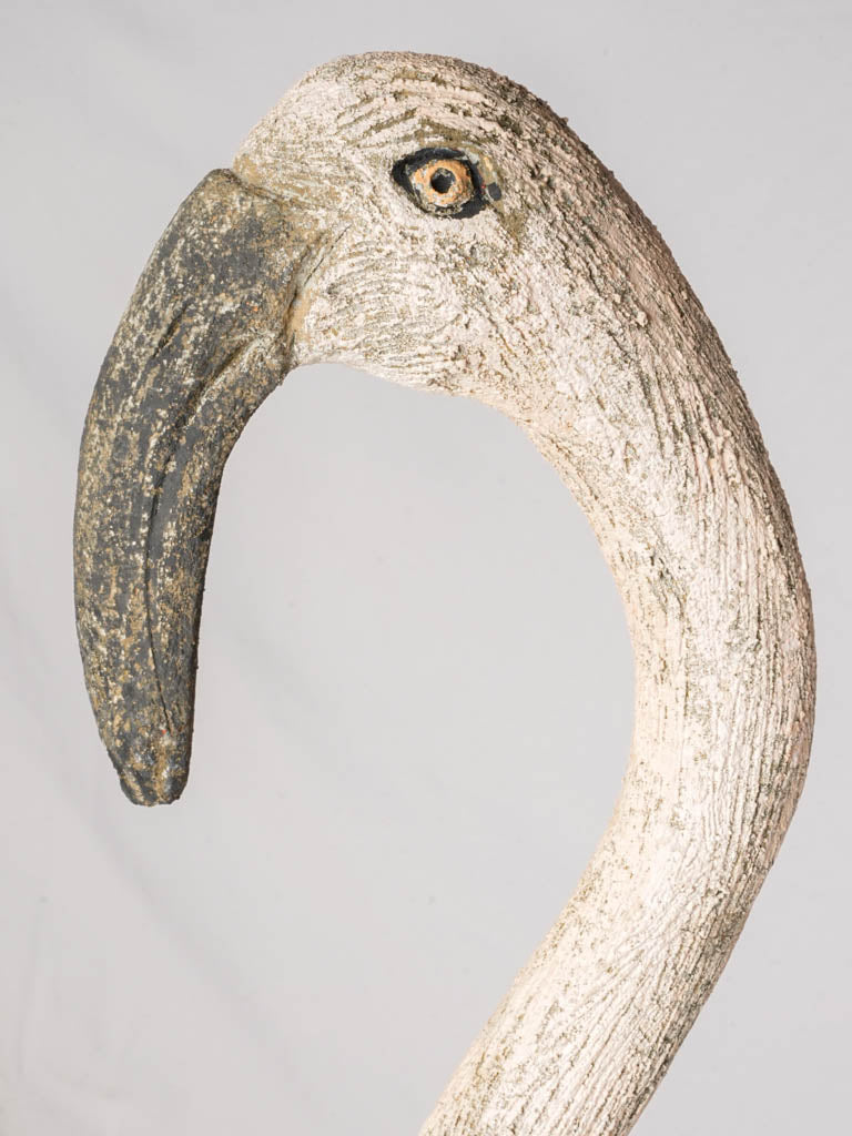 Painted Concrete Flamingo Garden Sculpture