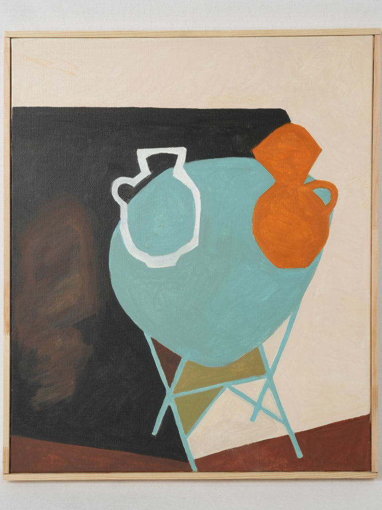 Vintage Italian abstract still life painting
