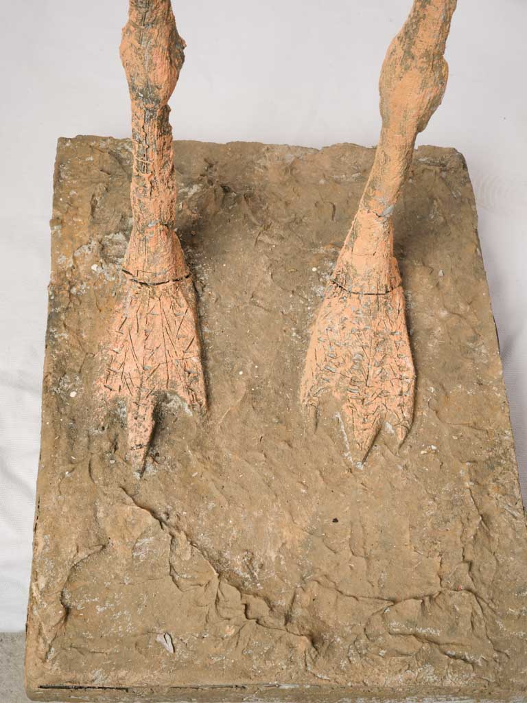 Painted Concrete Flamingo Garden Sculpture