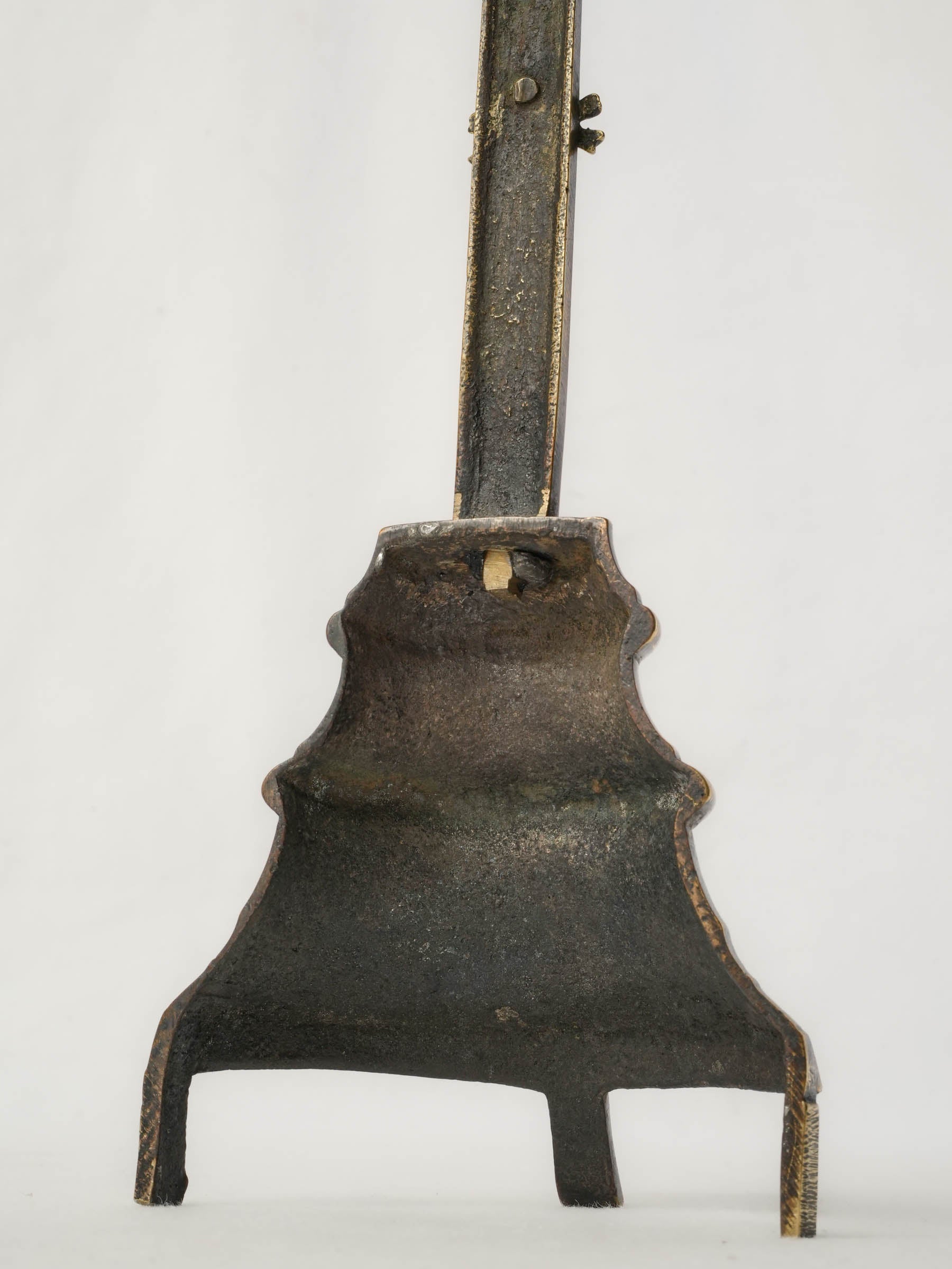 Early 19th-Century French Brass Standing Crucifix