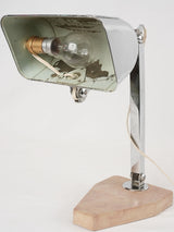 Vintage chrome reading lamp w/ stone base - 1930s