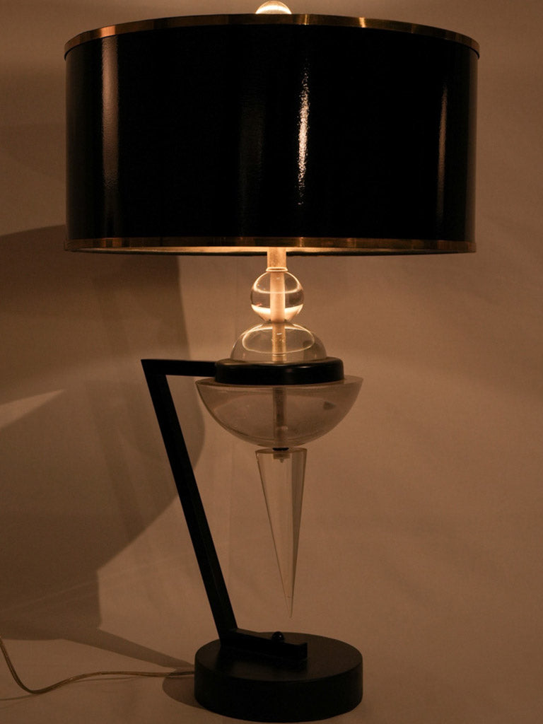 Clear lucite table lamp
