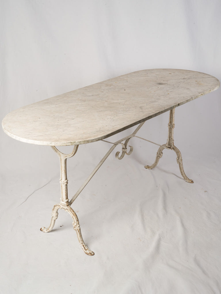Elegant mid-century marble-top table  