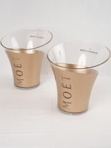 Elegant clear-plastic Champagne ice containers
